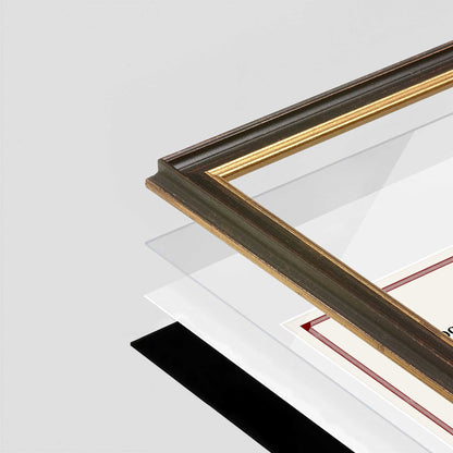 Black FAMILY Wall Frame corner Close up with layers broken out