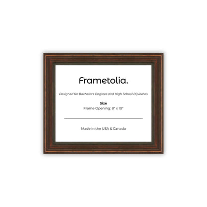 8" x 10" Walnut FAMILY Diploma Frame - No Mat