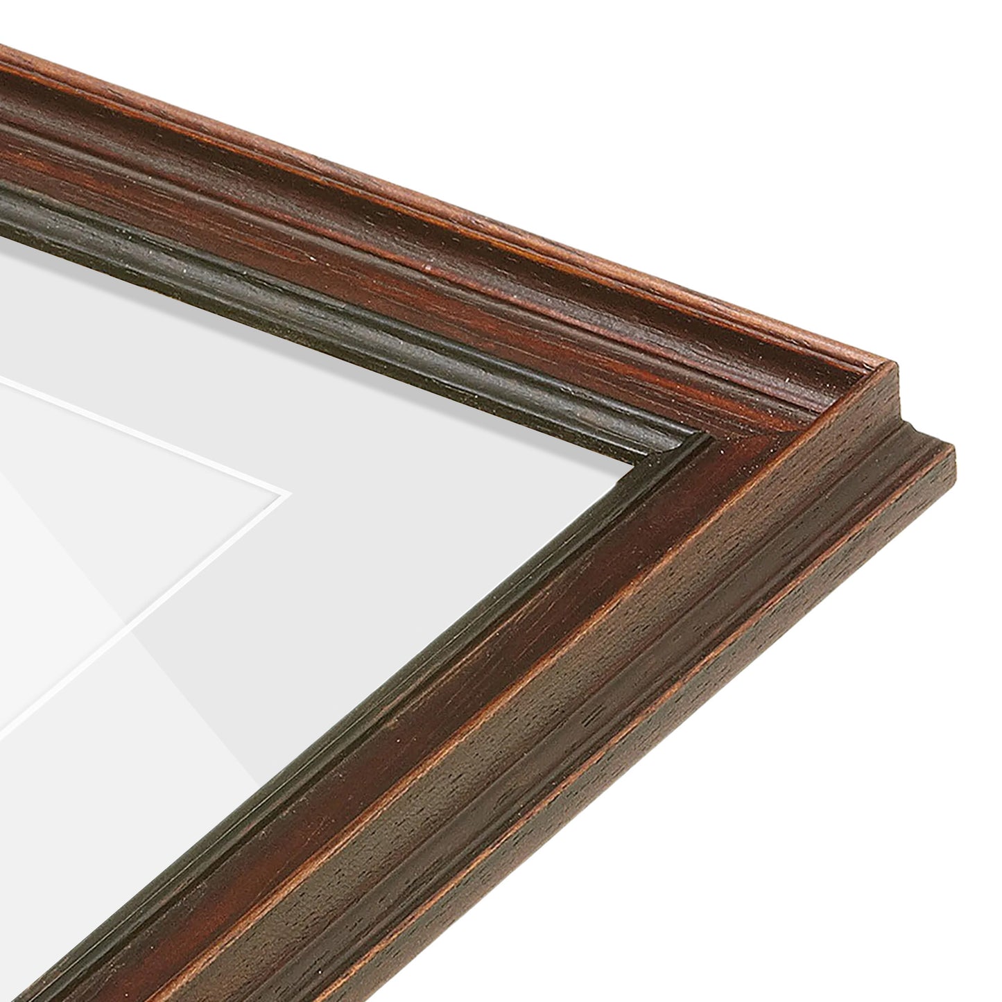 corner of the Walnut FAMILY Wall Frame