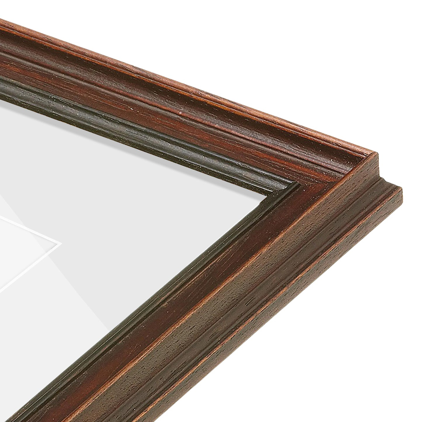 corner of the Walnut FAMILY Wall Frame
