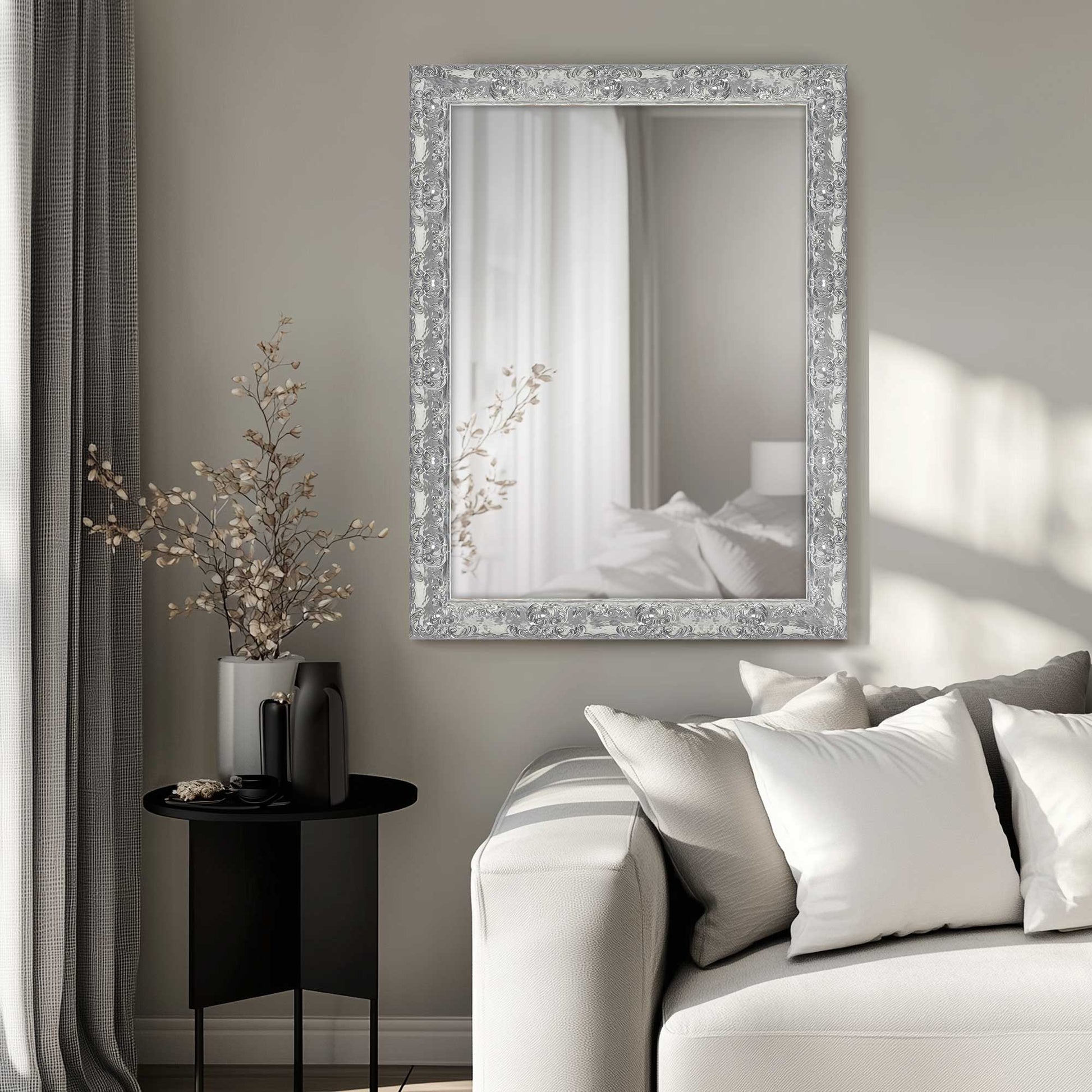 Mirror hanging in a room