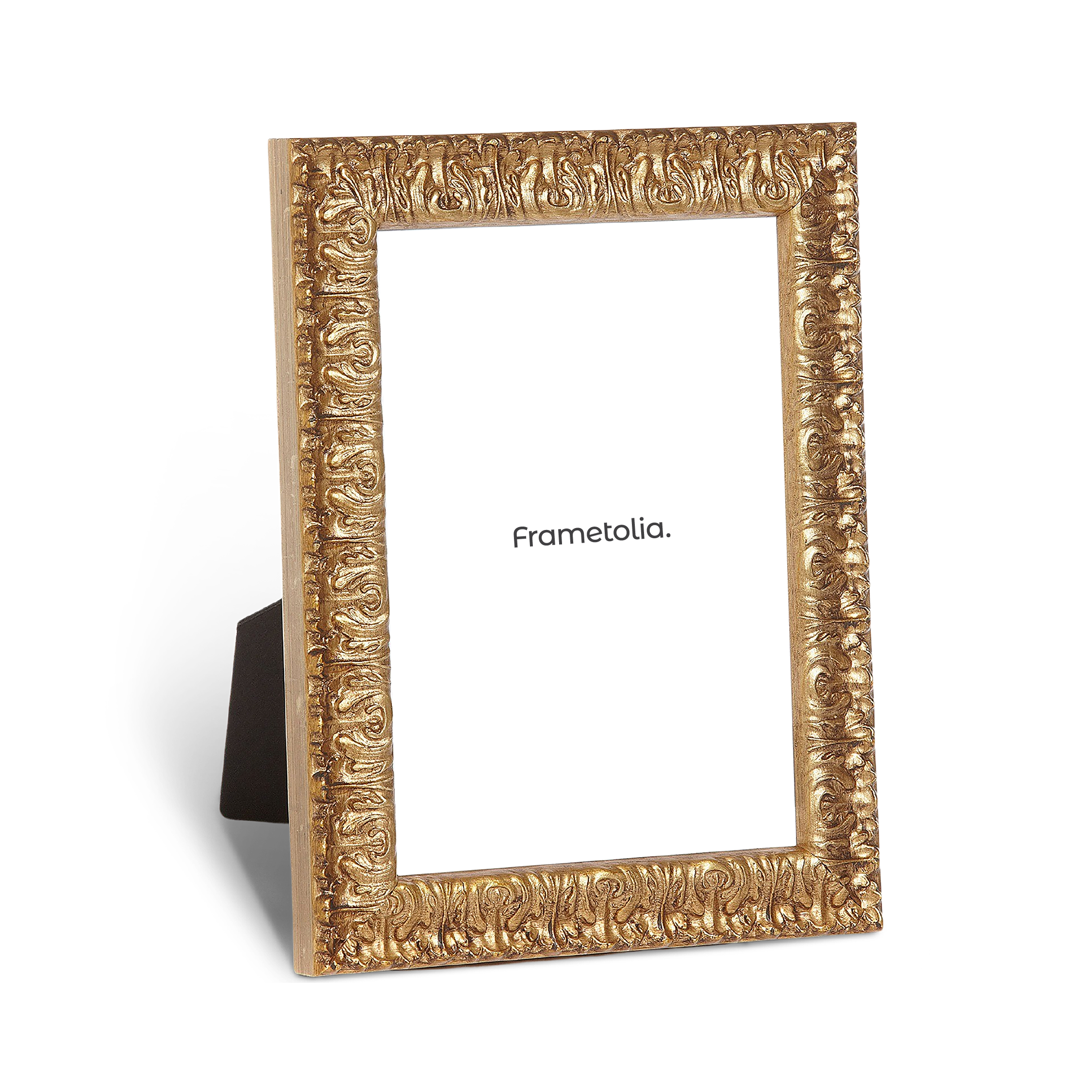 gold leaf motif medium width table top frame