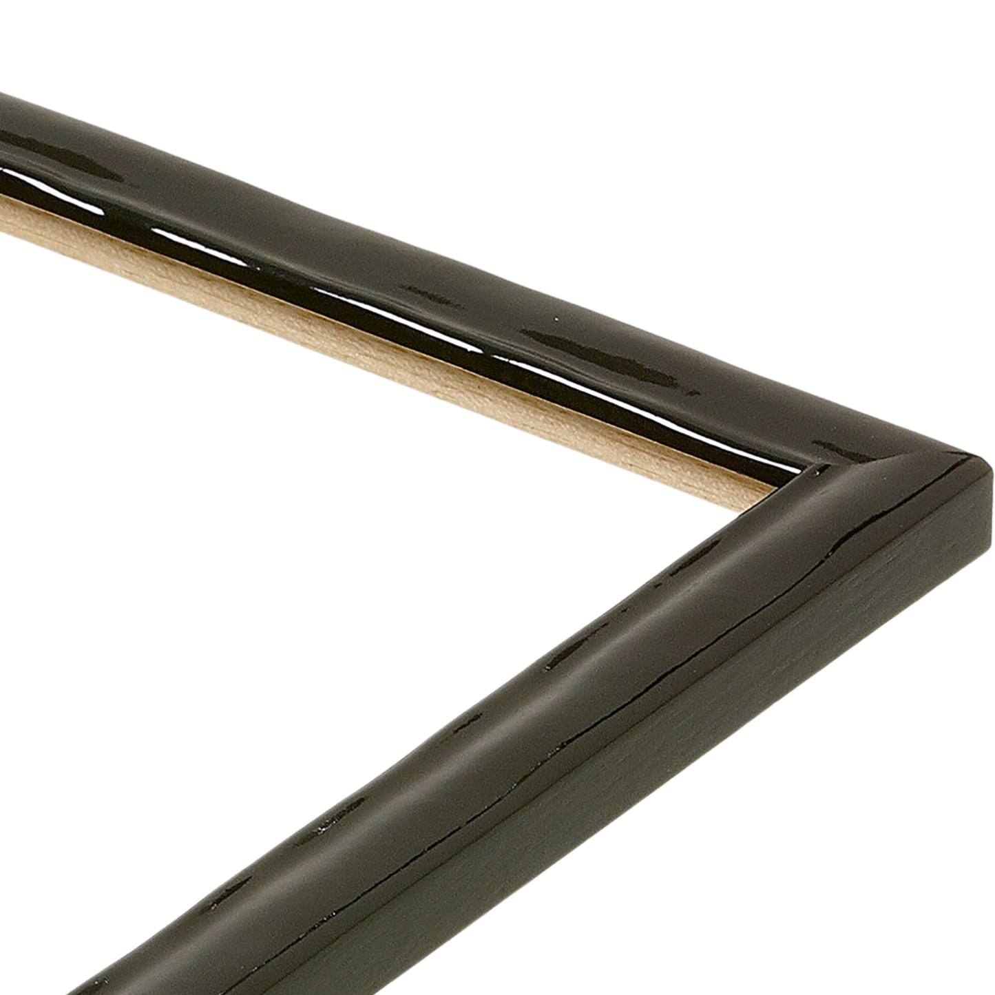 Shimmering Black Modern Narrow Width Table Top Frame