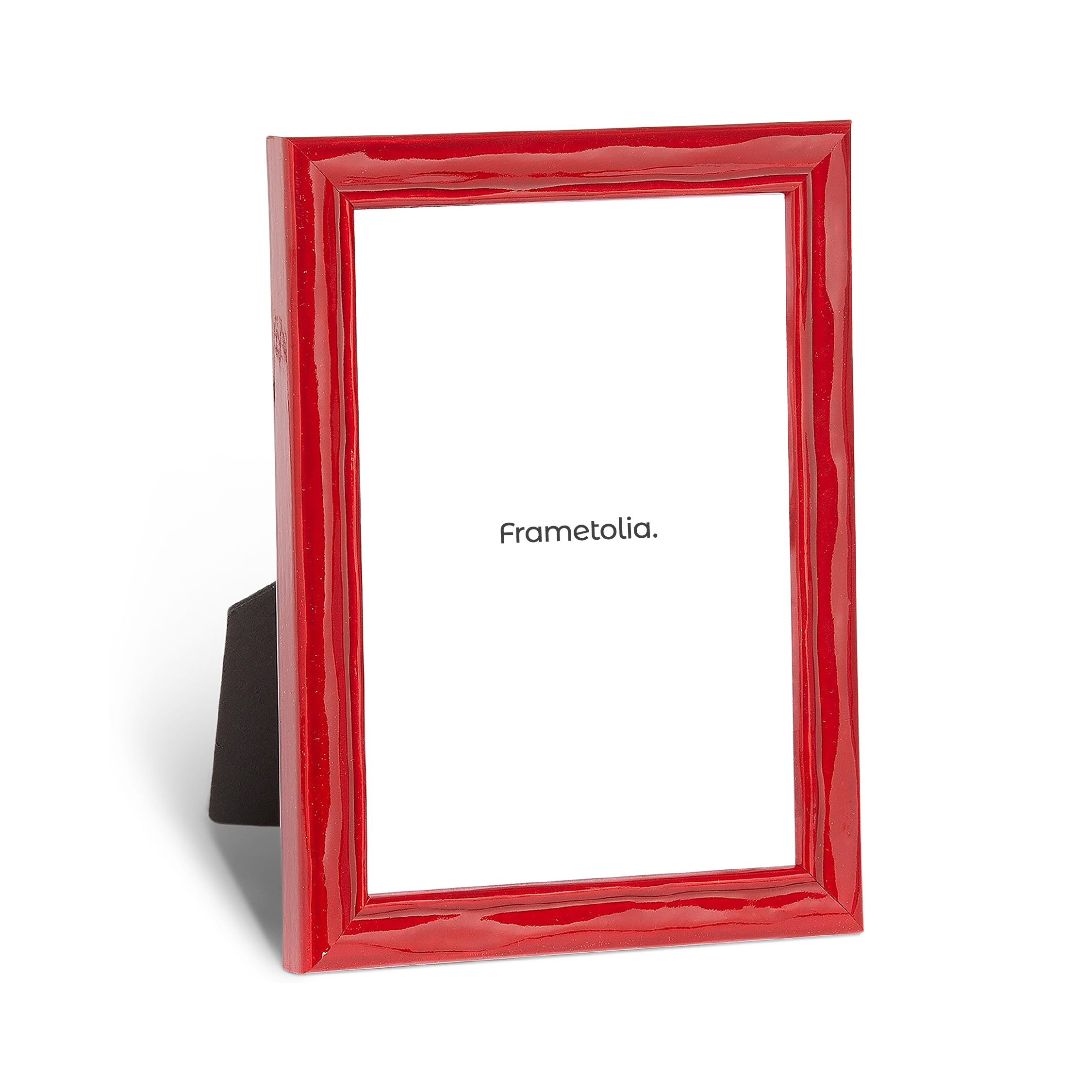 shimmering light red narrow width table top frame