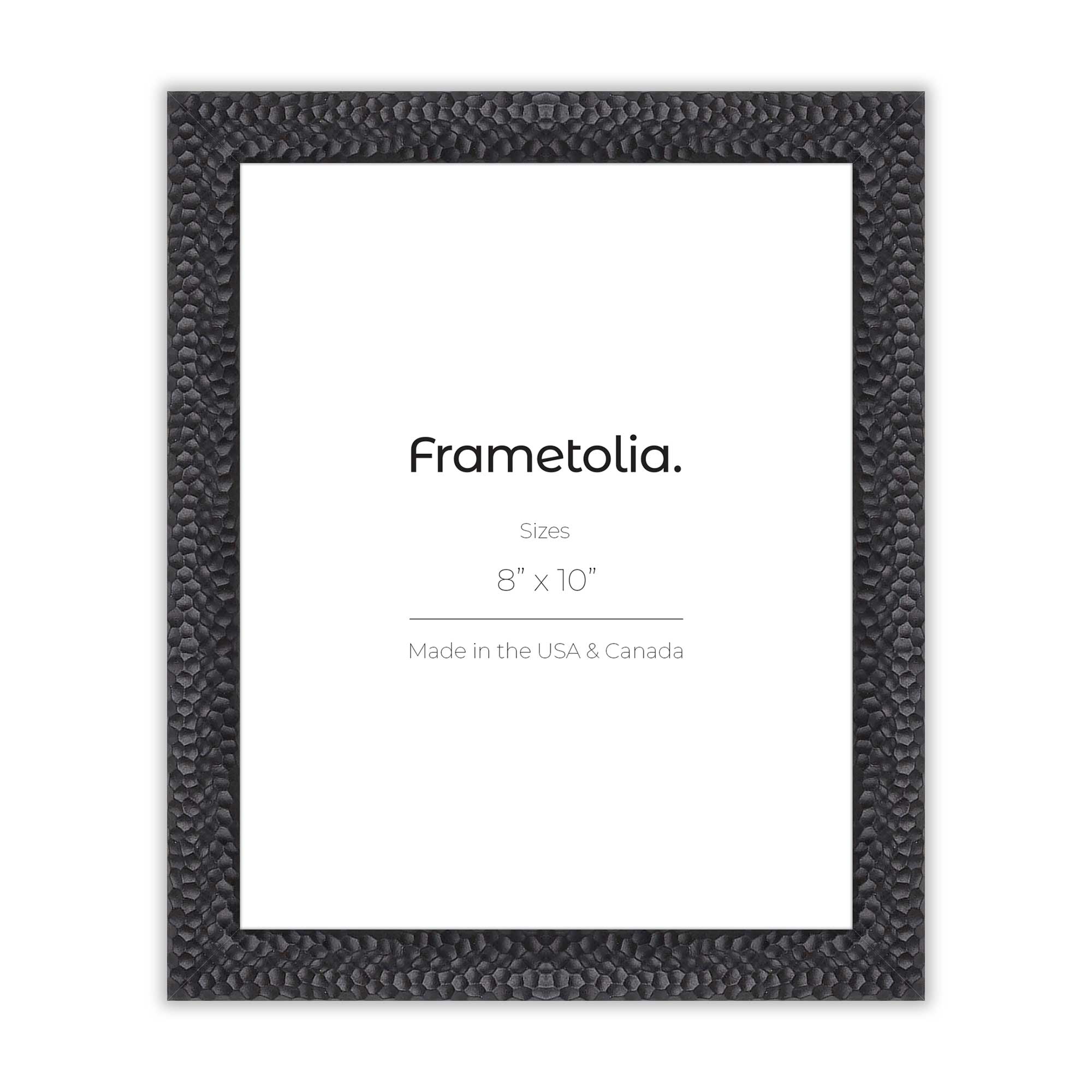 hammered black medium width wall frame