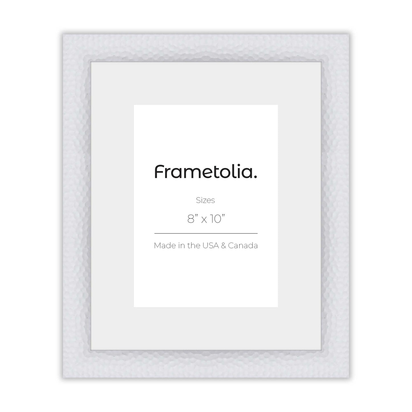 Hammered White Medium Width Wall Frame