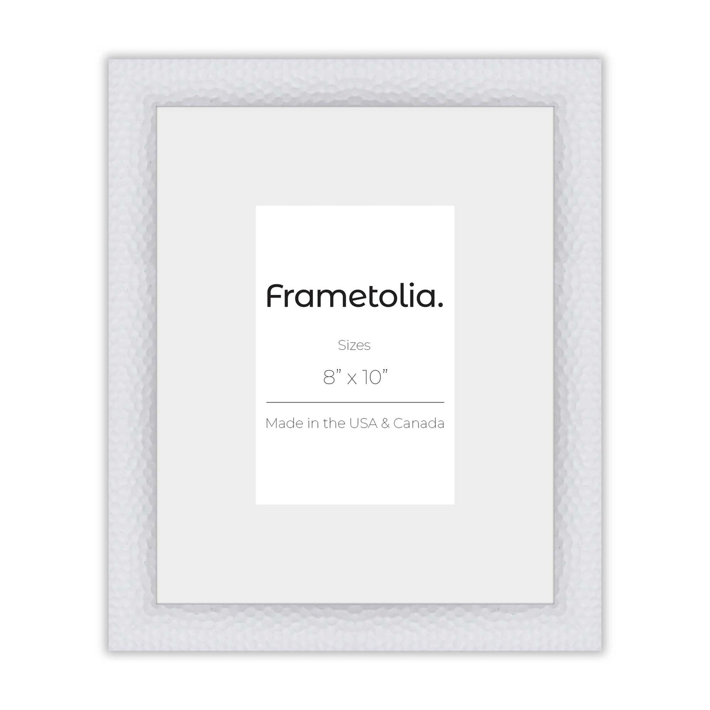 Hammered White Medium Width Wall Frame