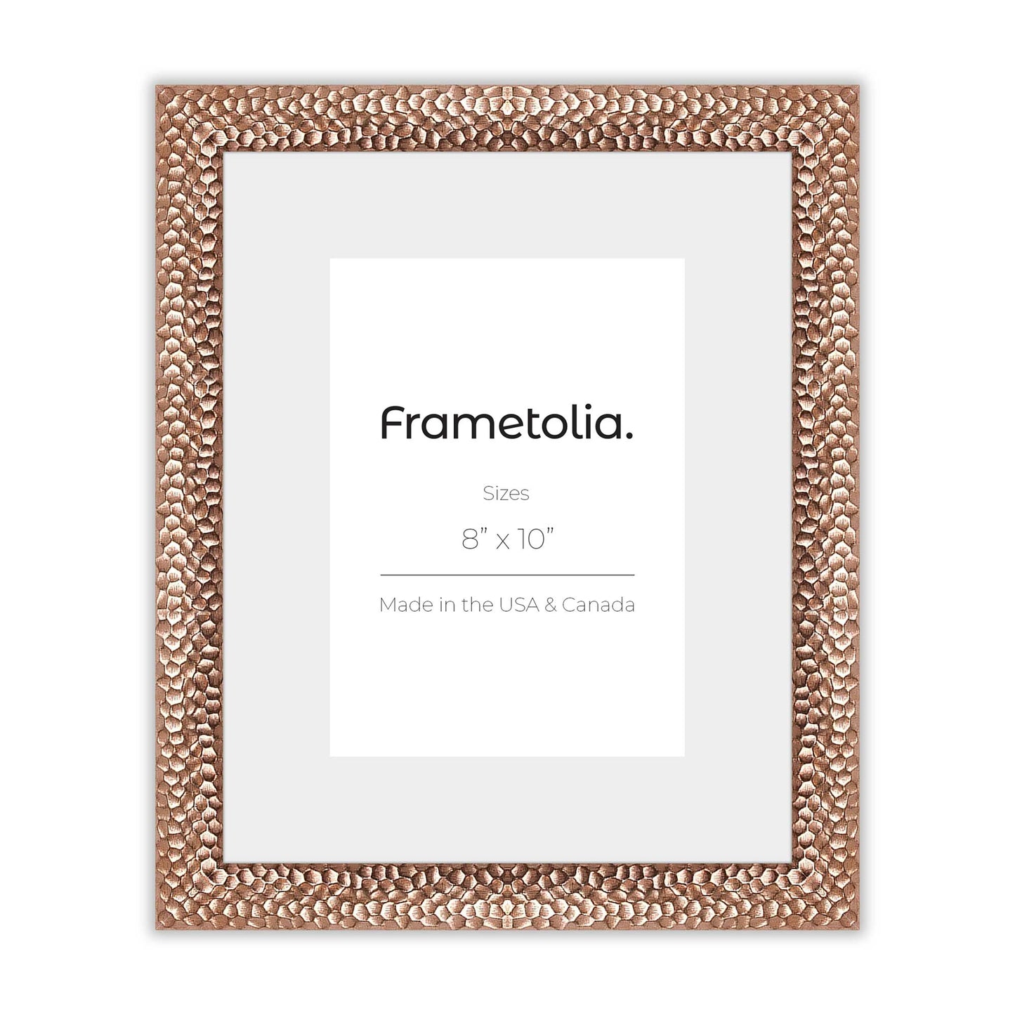 Hammered Champagne Medium Width Wall Frame