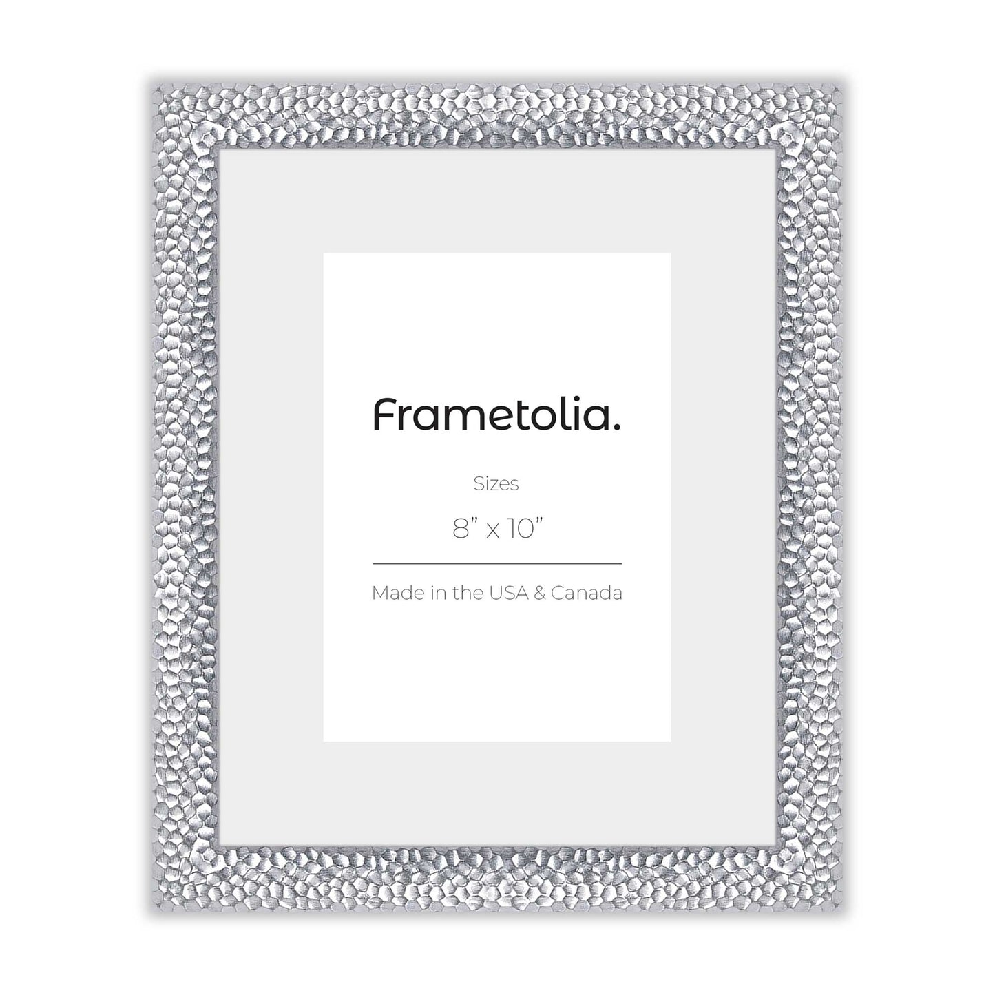 Hammered Silver Medium Width Wall Frame