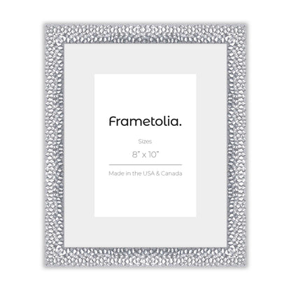 Hammered Silver Medium Width Wall Frame