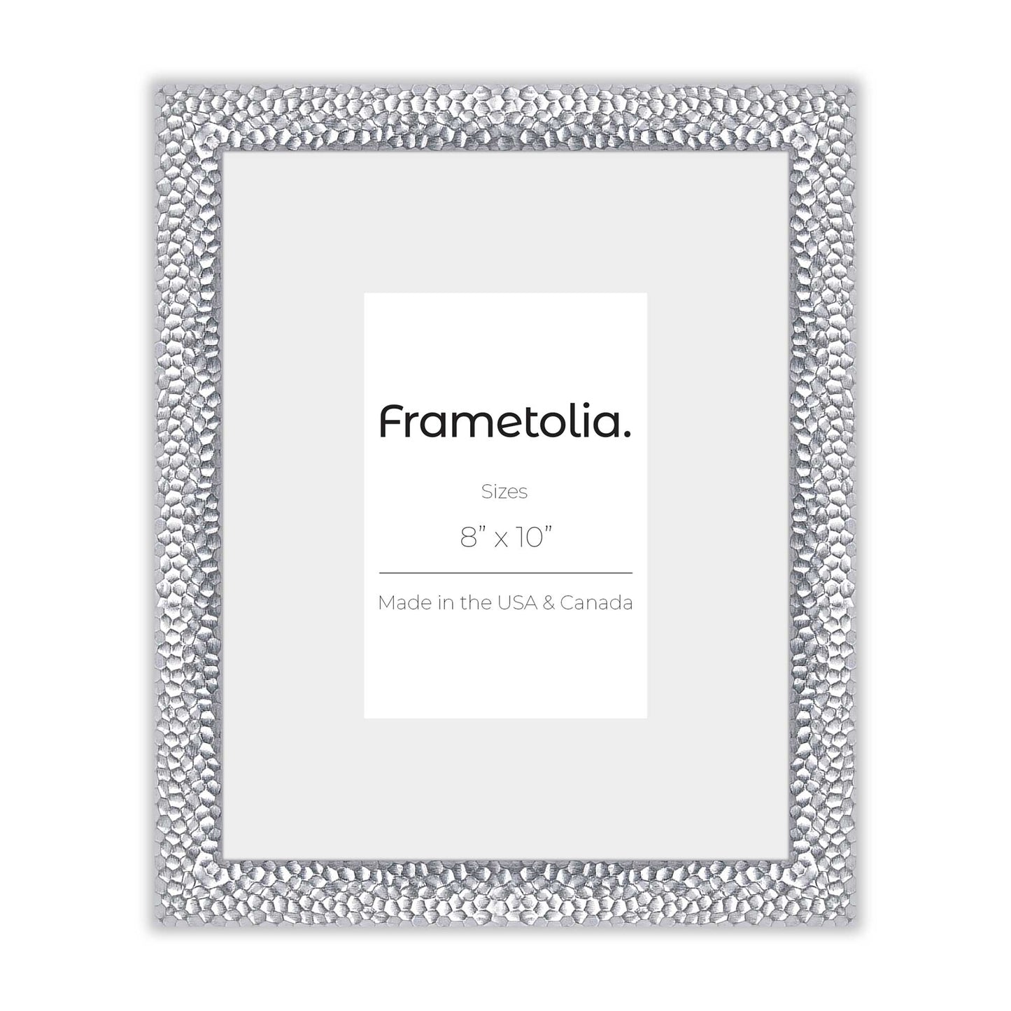 Hammered Silver Medium Width Wall Frame