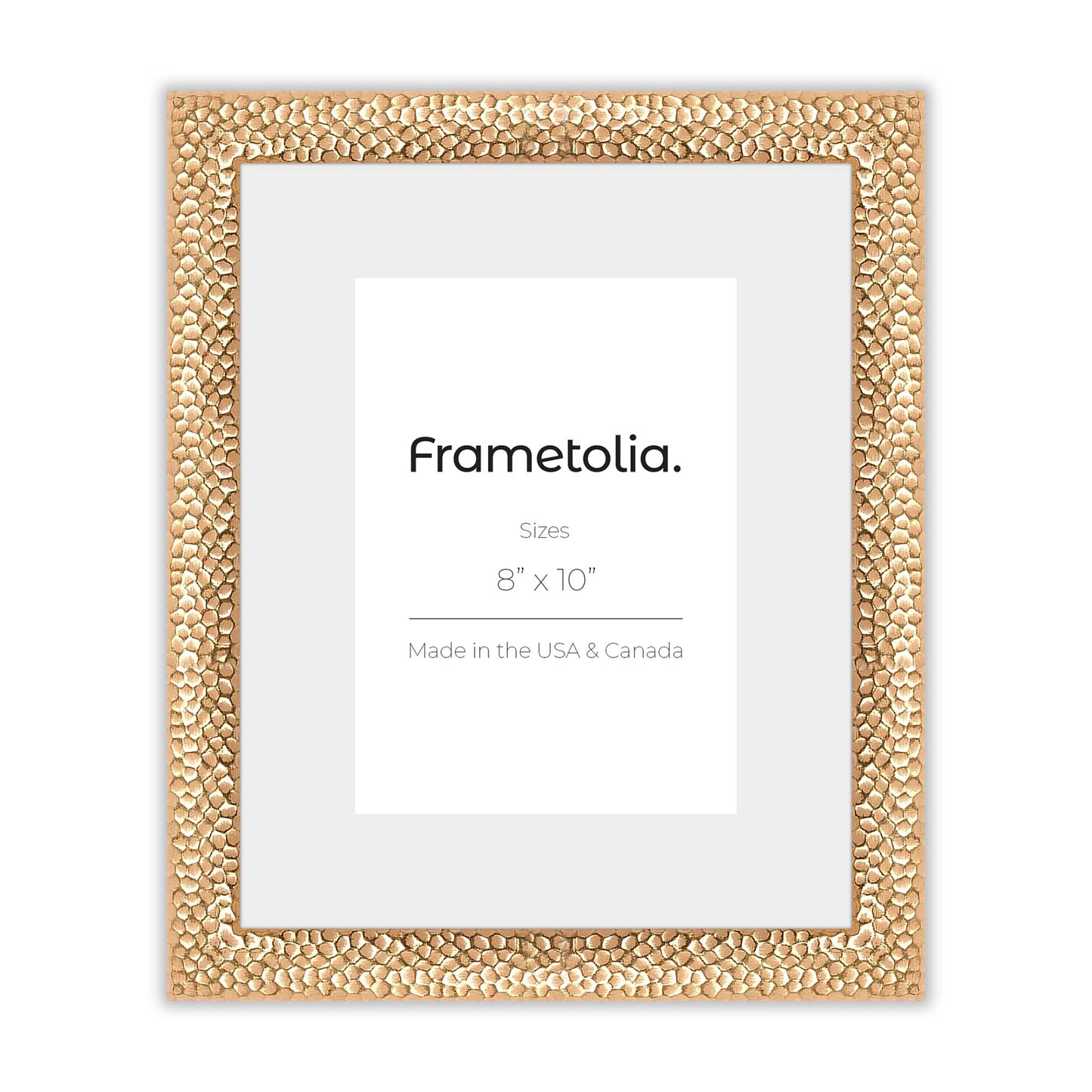 Hammered Gold Medium Width Wall Frame