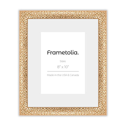 Hammered Gold Medium Width Wall Frame