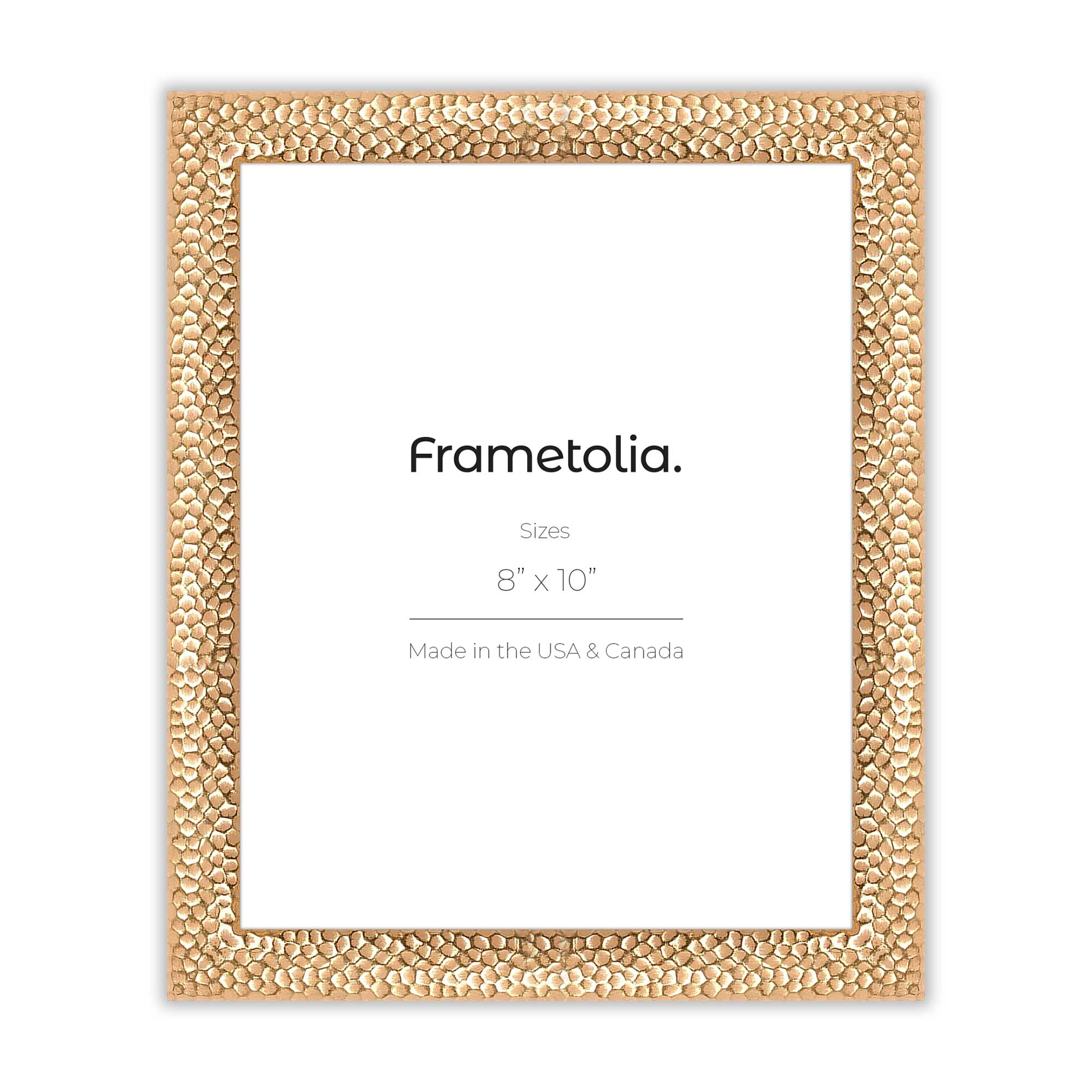 hammered gold medium width wall frame