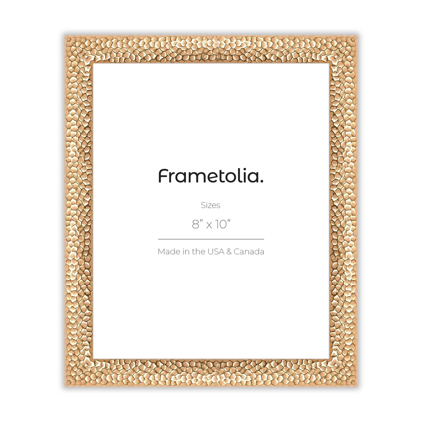 Hammered Gold Medium Width Wall Frame