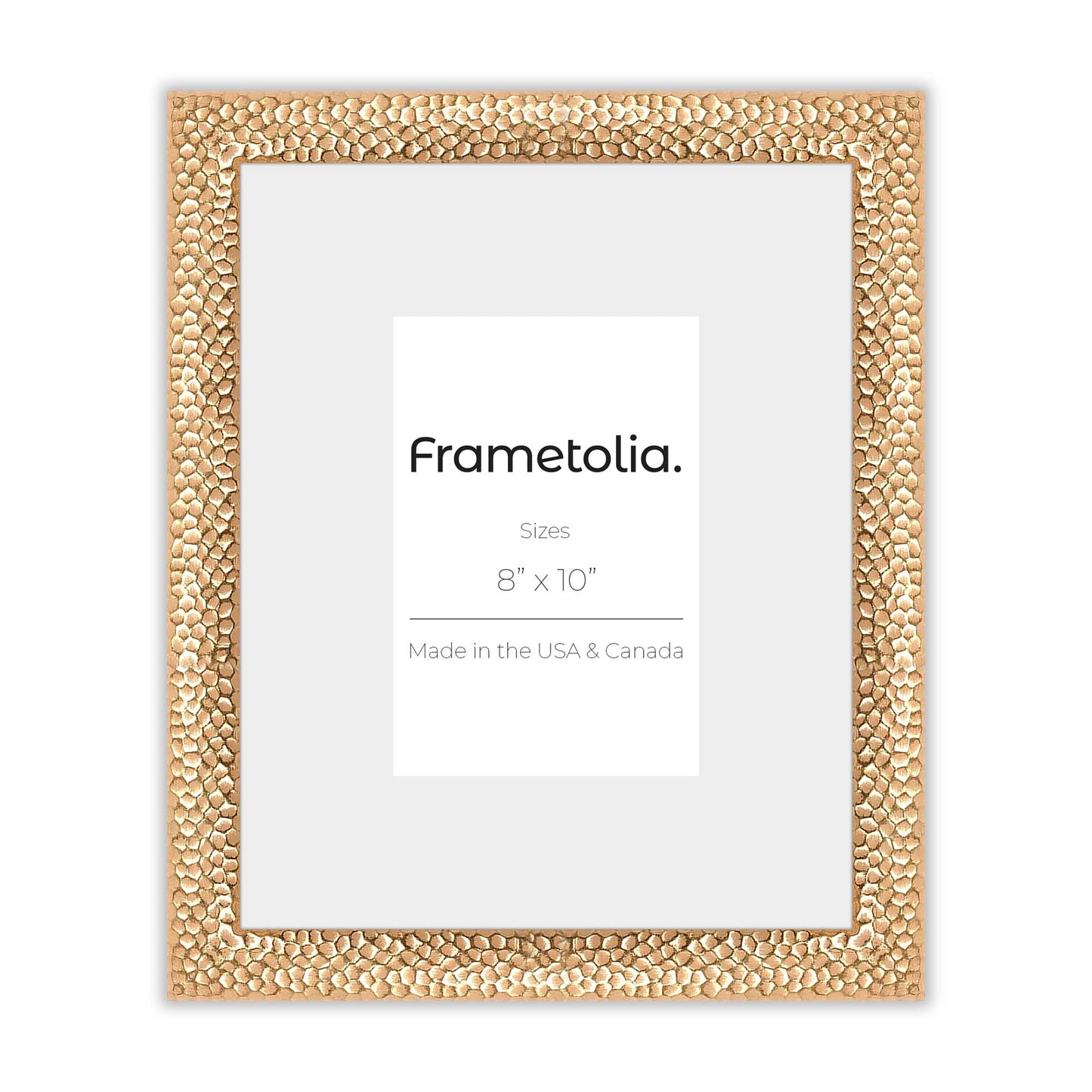 Hammered Gold Medium Width Wall Frame