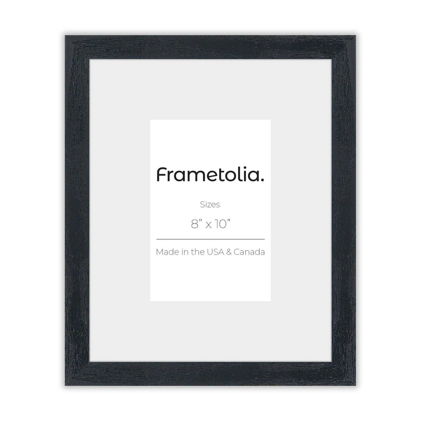 Opaque Black Narrow Width Wall Frame