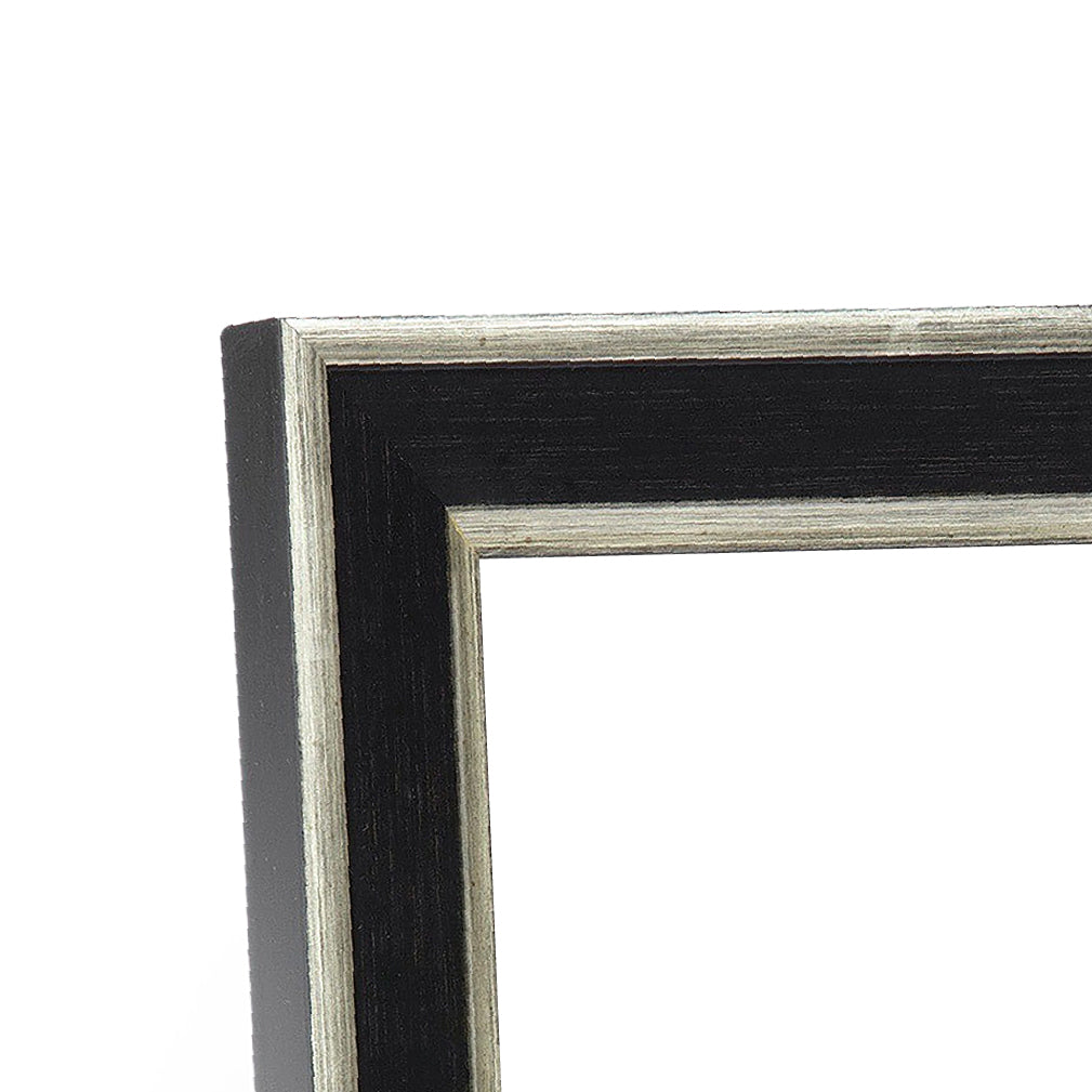 Formal Black Silver Medium Width Table Top Frame