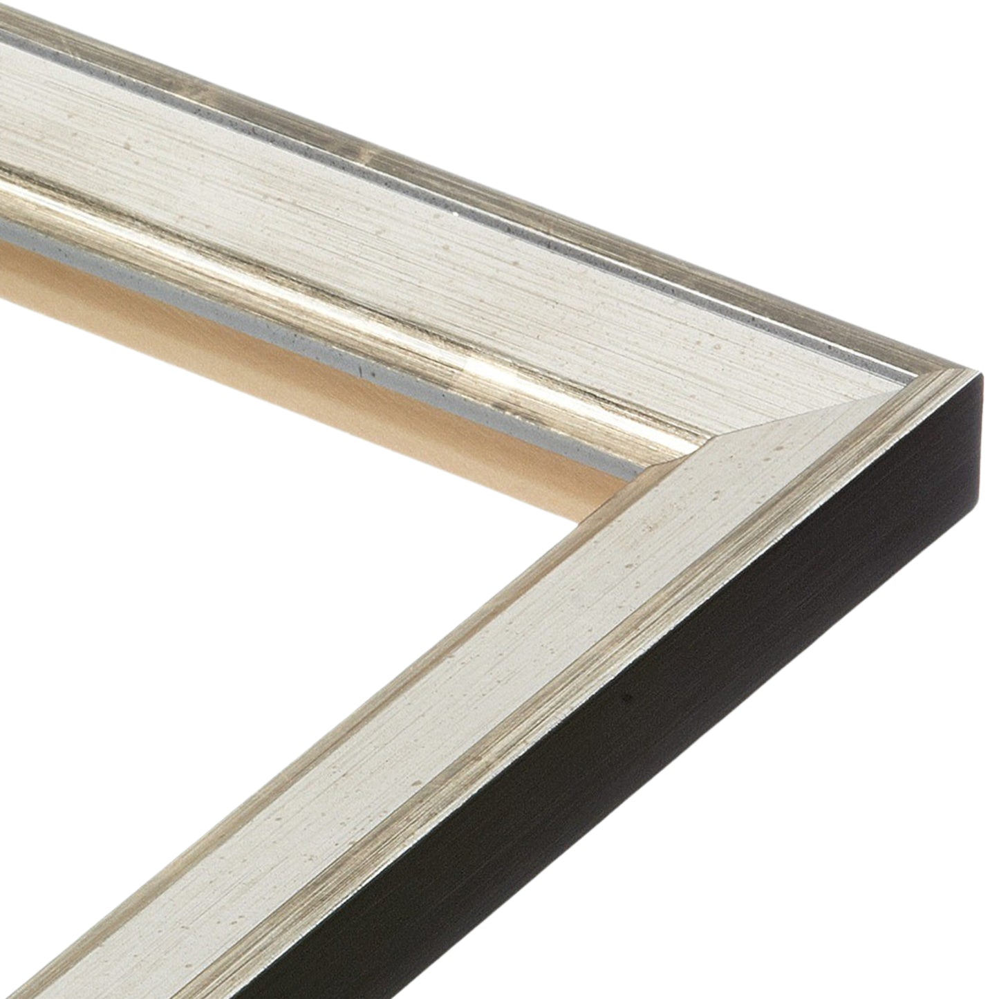 Rubbed Silver Contemporary Medium Width Table Top Frame