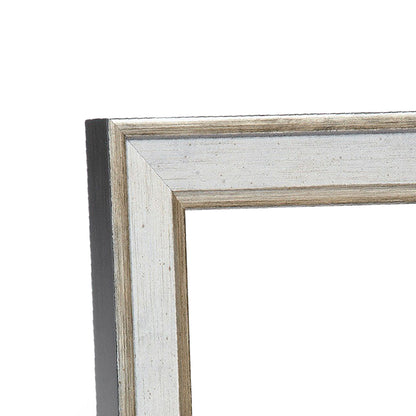 Rubbed Silver Contemporary Medium Width Table Top Frame