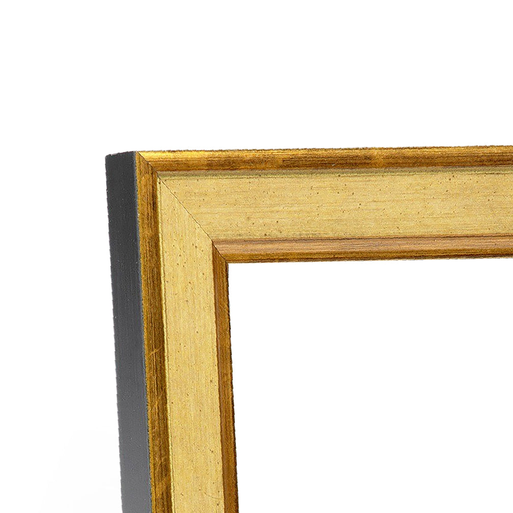 Rubbed Gold Contemporary Medium Width Table Top Frame