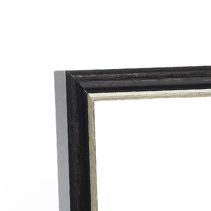 Formal Black Silver Narrow Width Table Top Frame