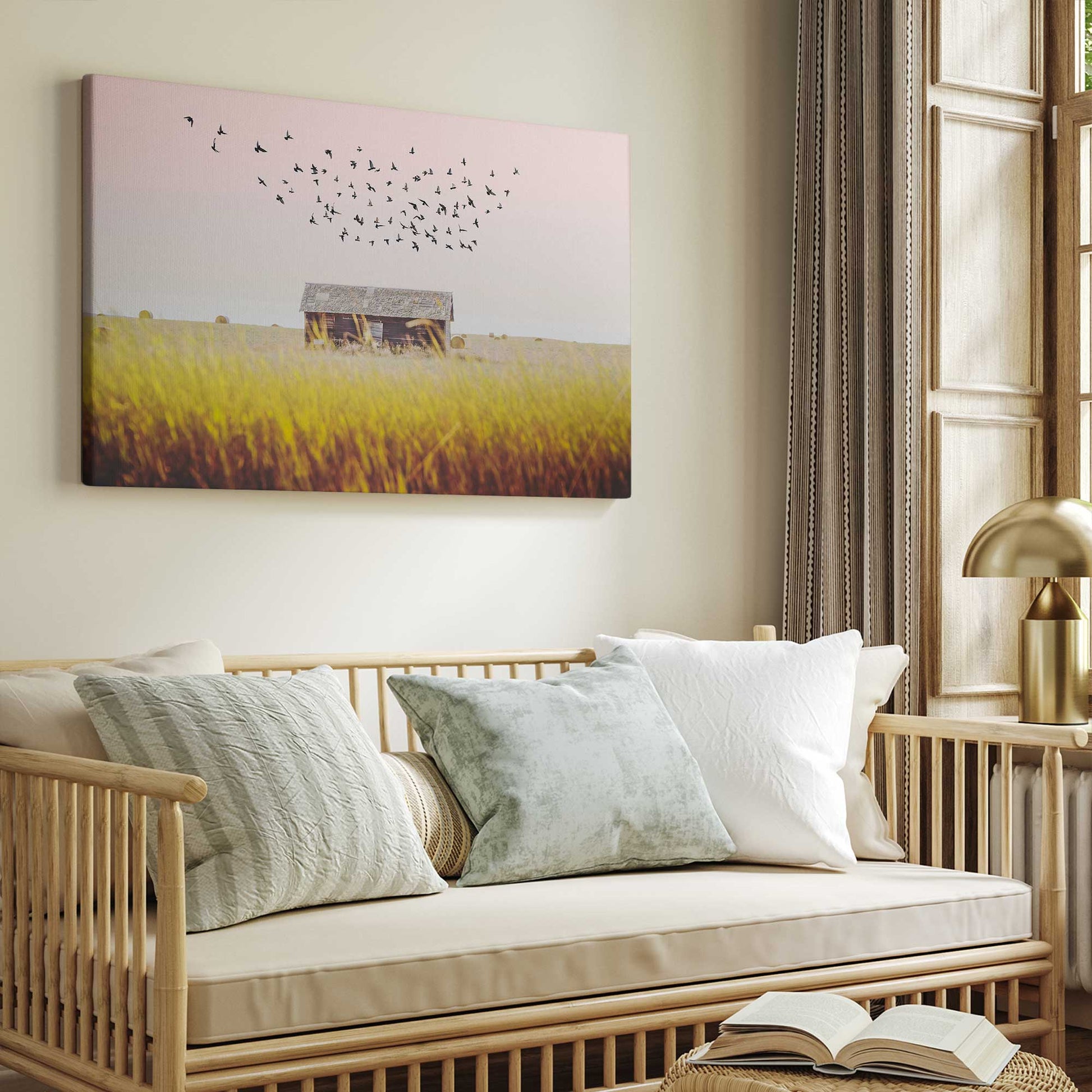 [color:Stretched Canvas], Picture of art on wall