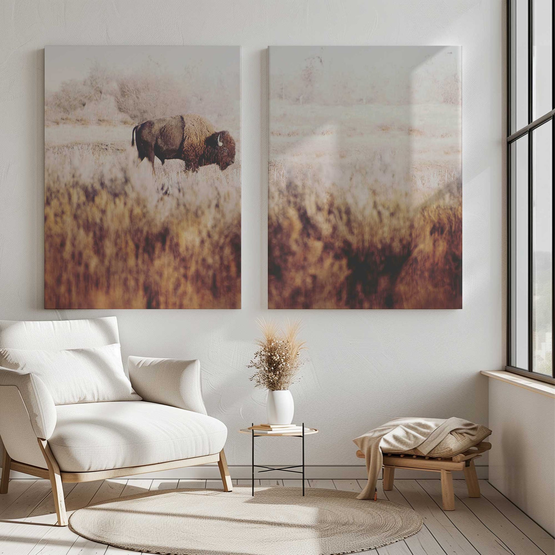 [Color:Stretched Canvas], Picture of art in a room