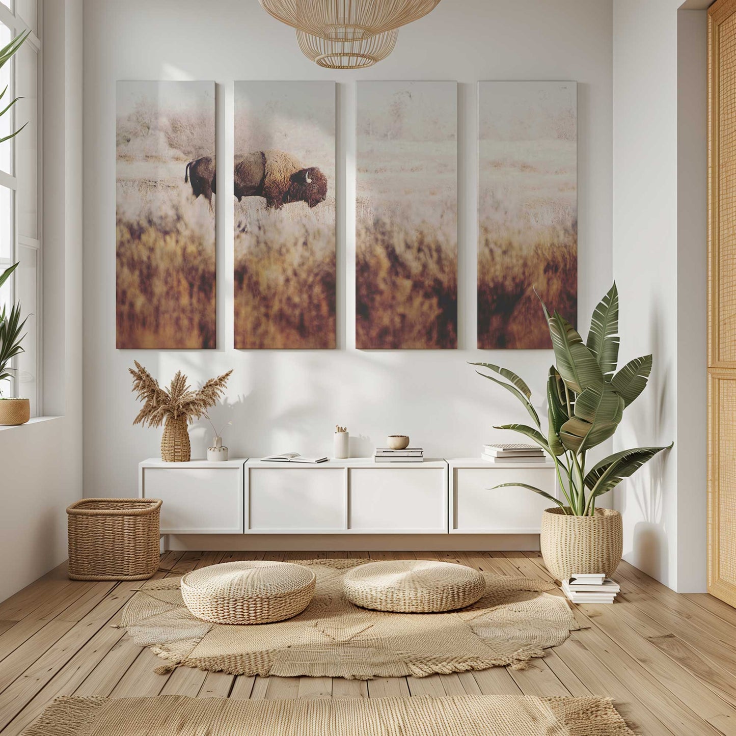 [Color:Stretched Canvas], Picture of art in a room