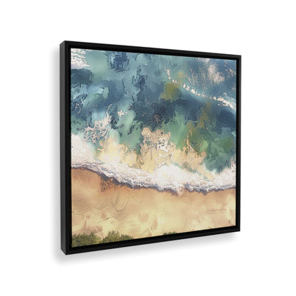 [Color:Satin Black], Picture of art in a Satin Black frame at an angle