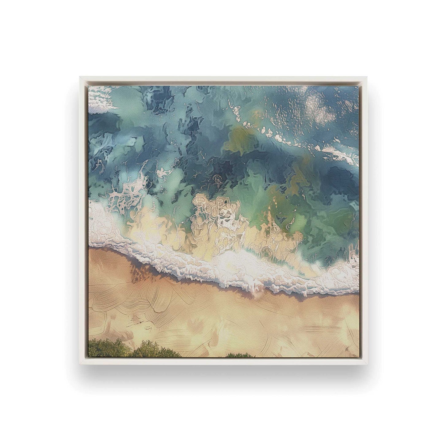 [Color:Opaque White], Picture of art in a White frame