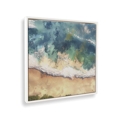 [Color:Opaque White], Picture of art in a White frame at an angle