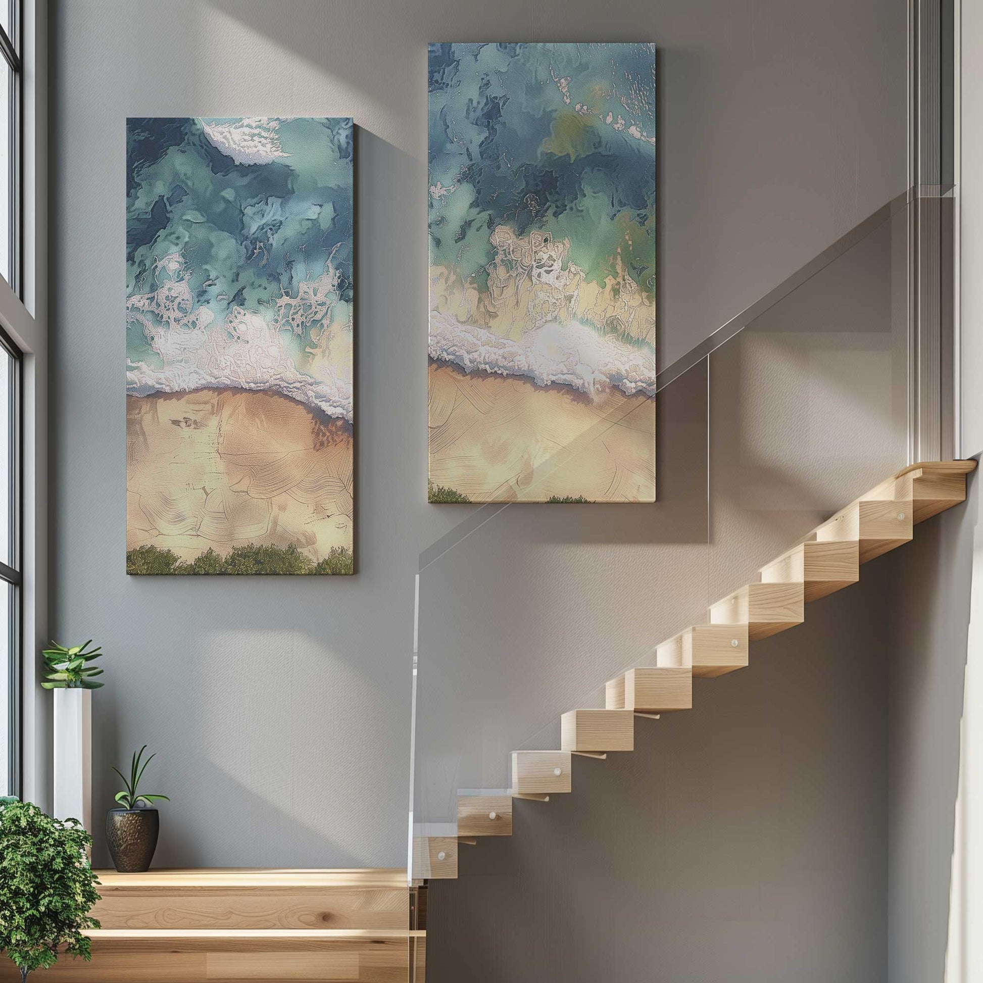 [Color:Stretched Canvas], Picture of art in a room