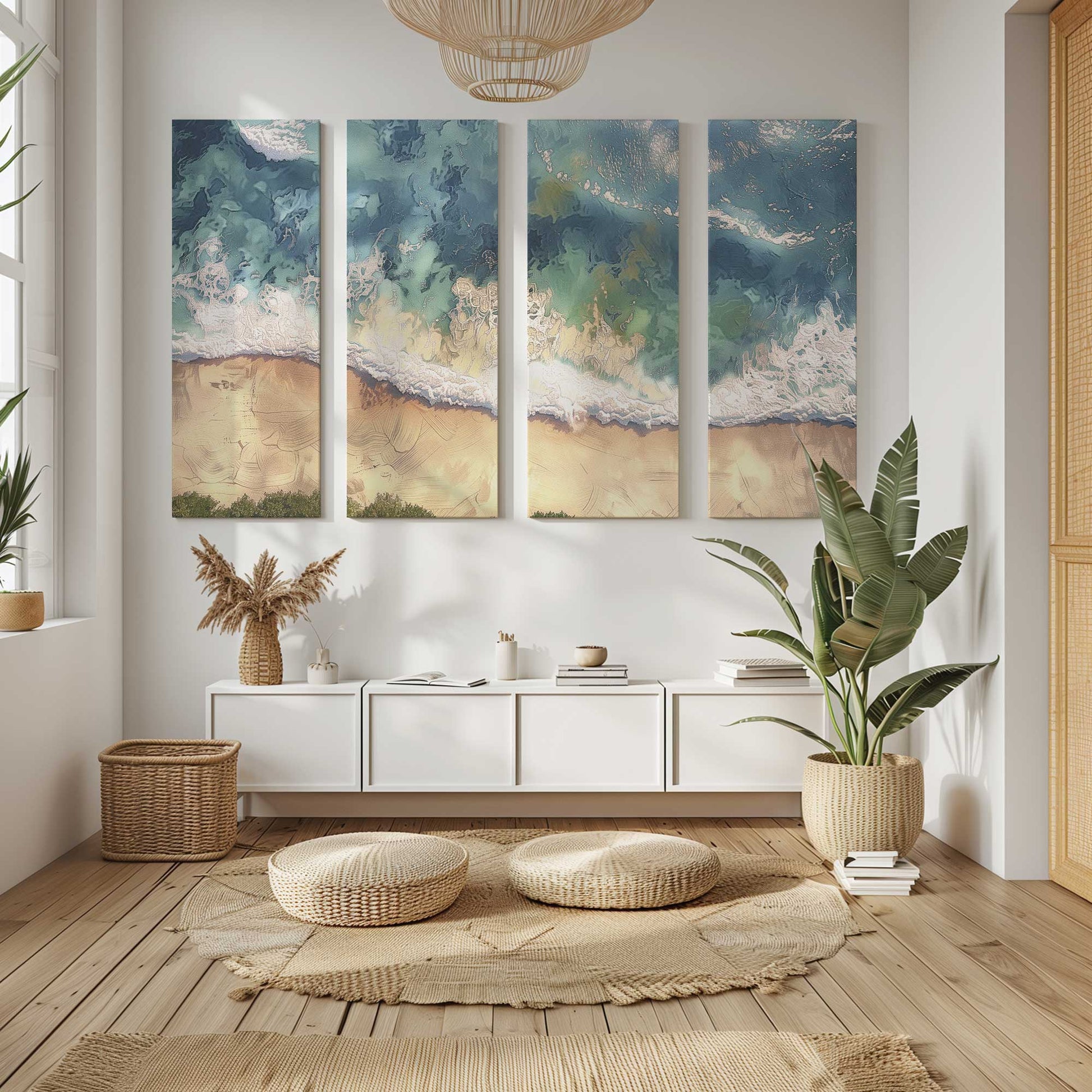 [Color:Stretched Canvas], Picture of art in a room