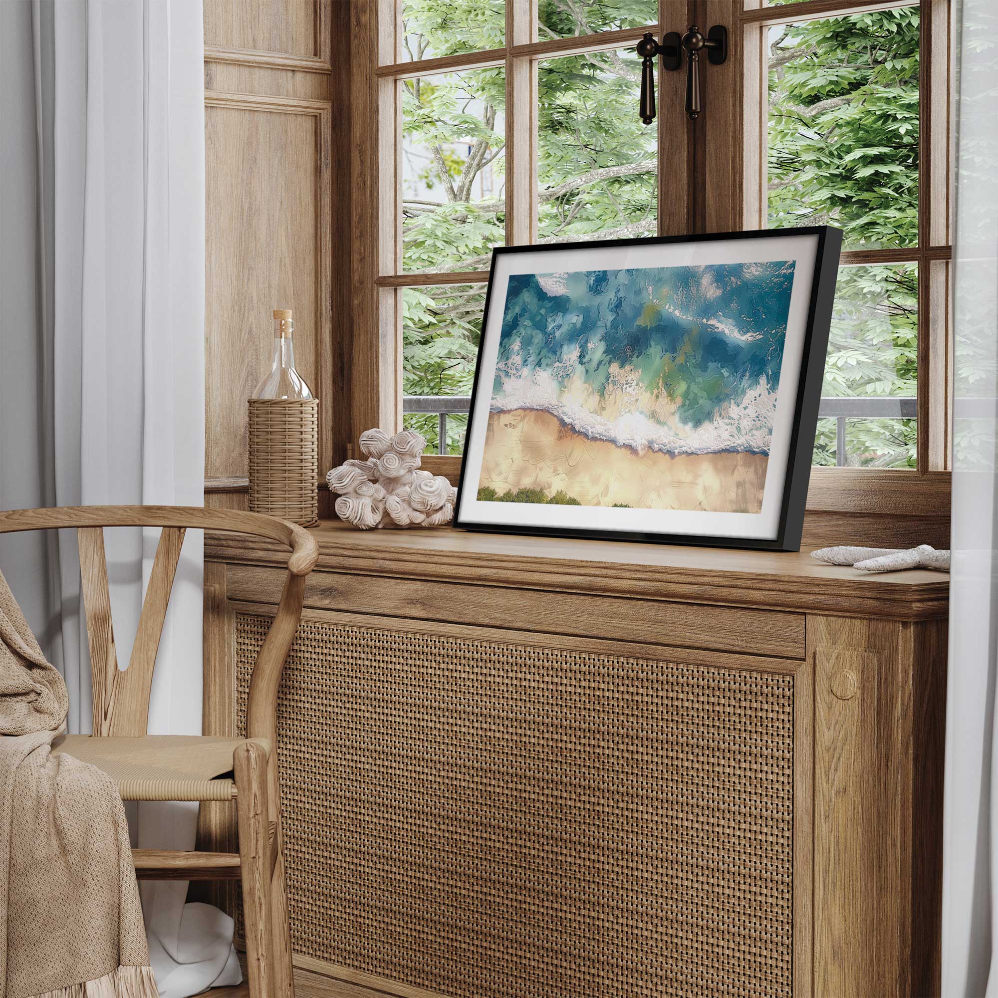 プリントw/フレーム【Colorfornia beautiful ocean】 Surf Oceanside - Oceanside California Photography Surf Waves