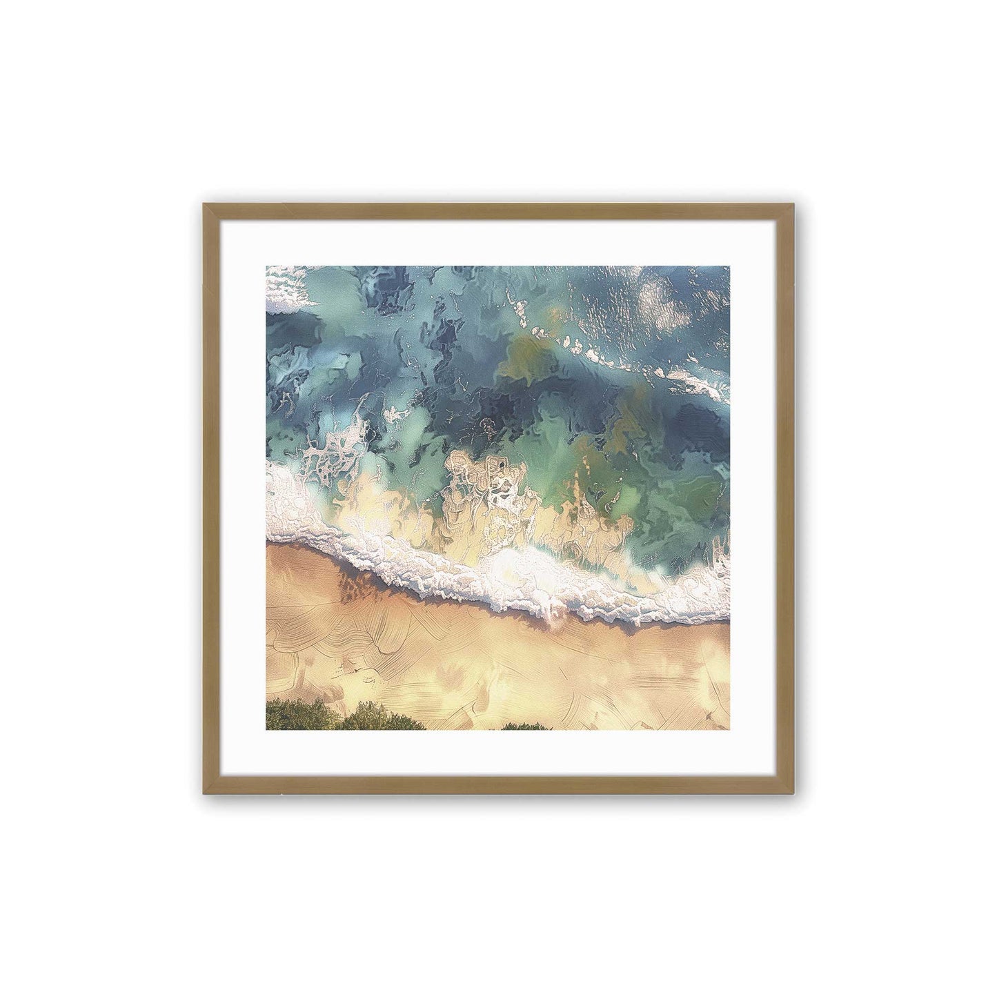 [Color:Brushed Gold], Picture of art in a Brushed Gold frame