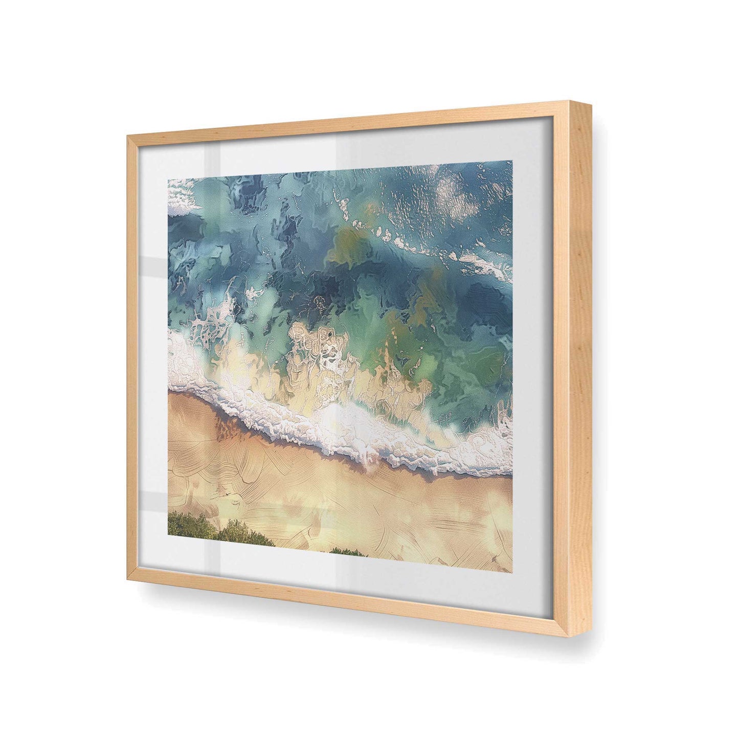 [Color:Raw Maple], Picture of art in a Raw Maple frame at an angle