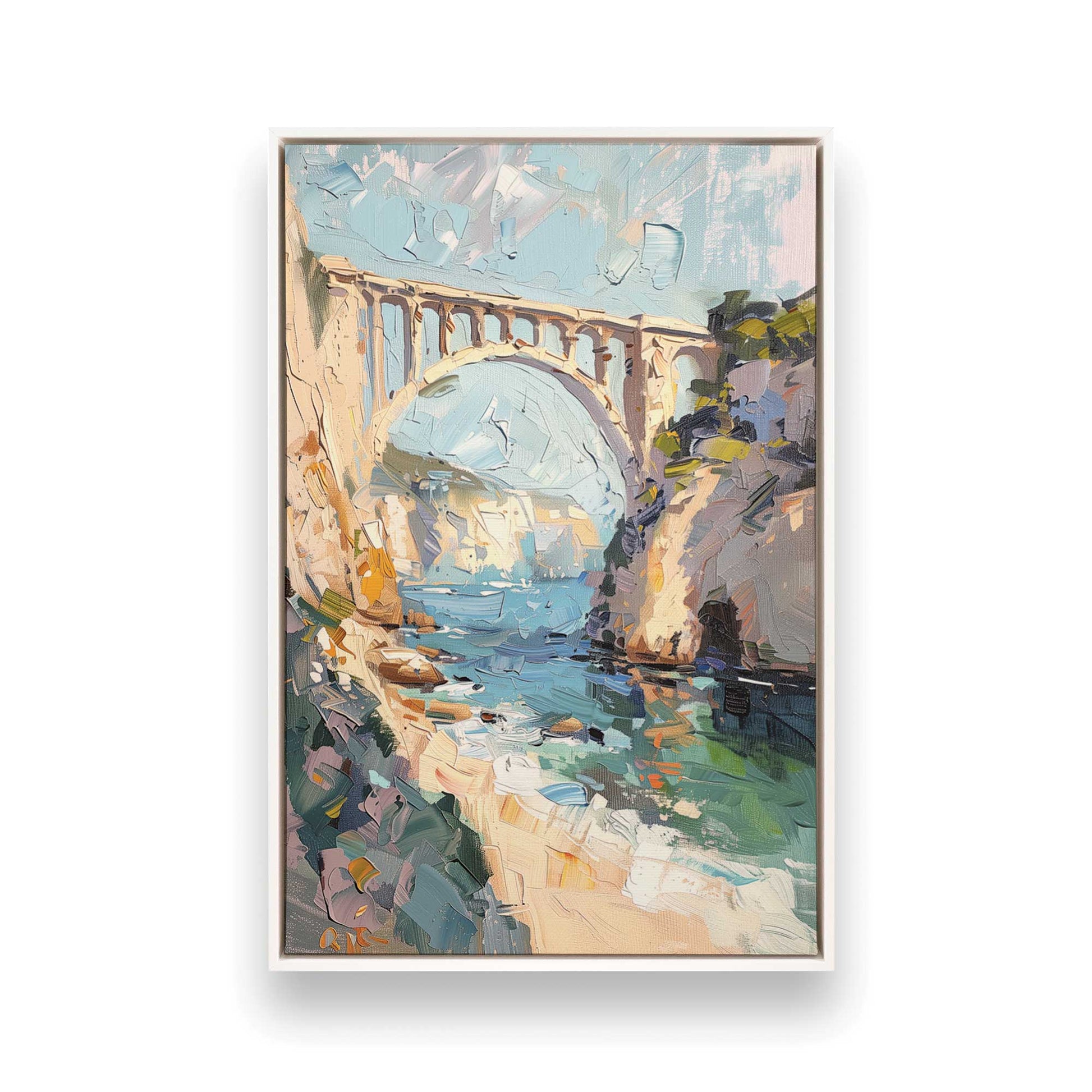 [Color:Opaque White], Picture of art in a White frame