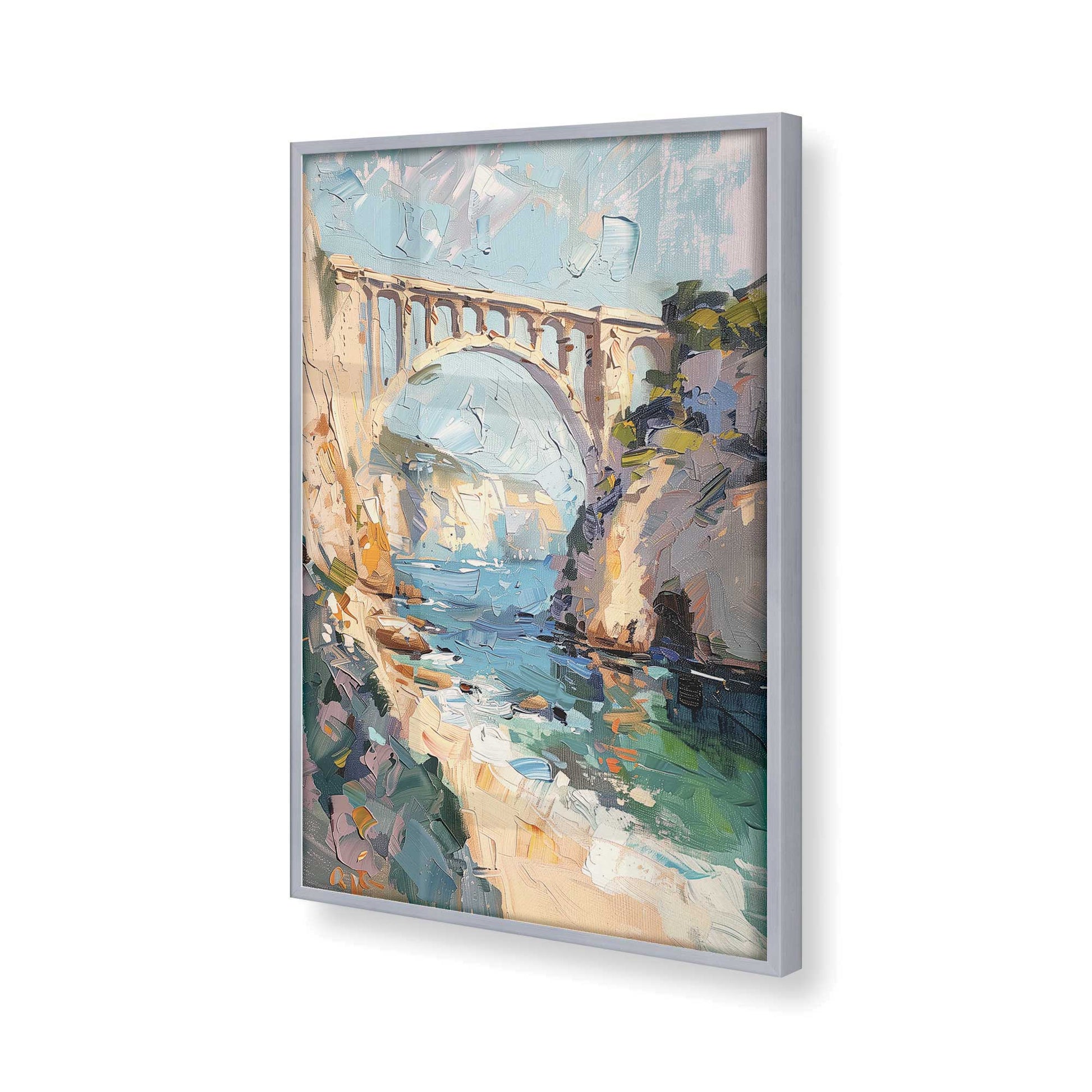 [Color:Polished Chrome], Picture of art in a Polished Chrome frame at an angle