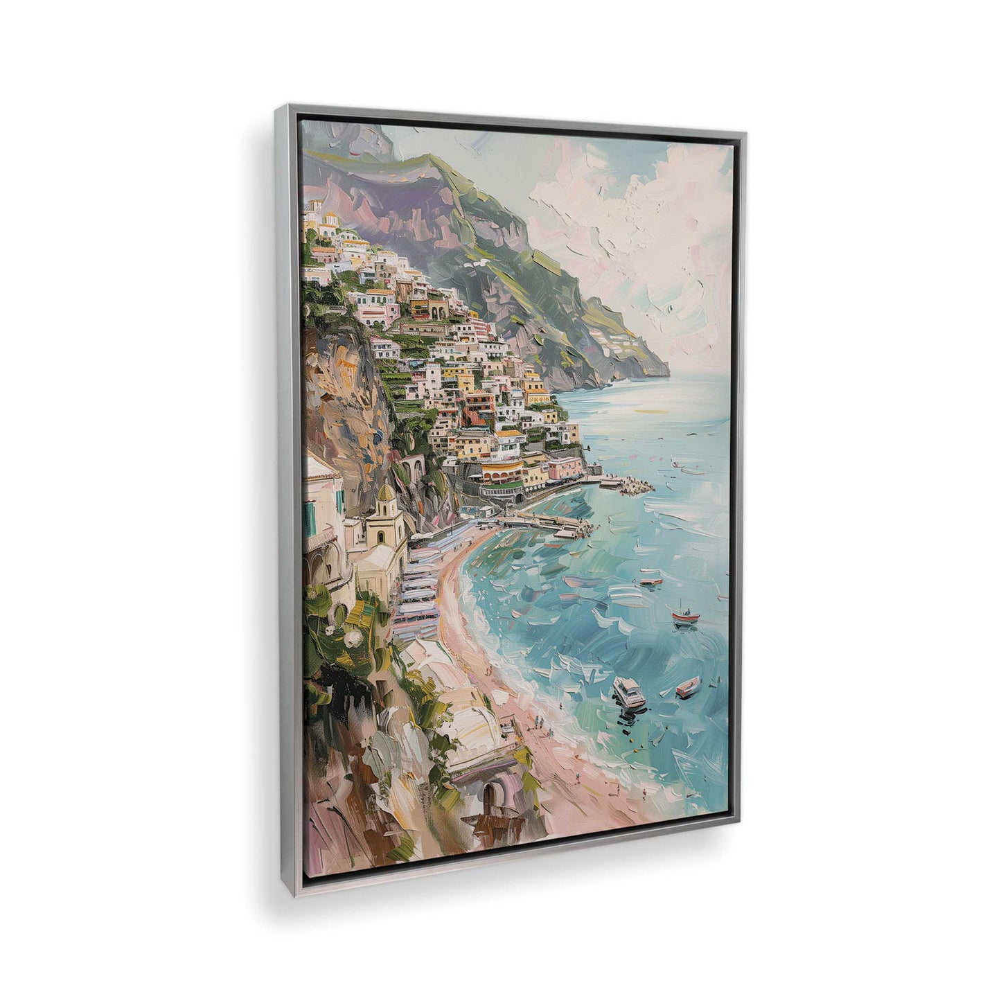 [Color:Polished Chrome], Picture of art in a Polished Chrome frame at an angle