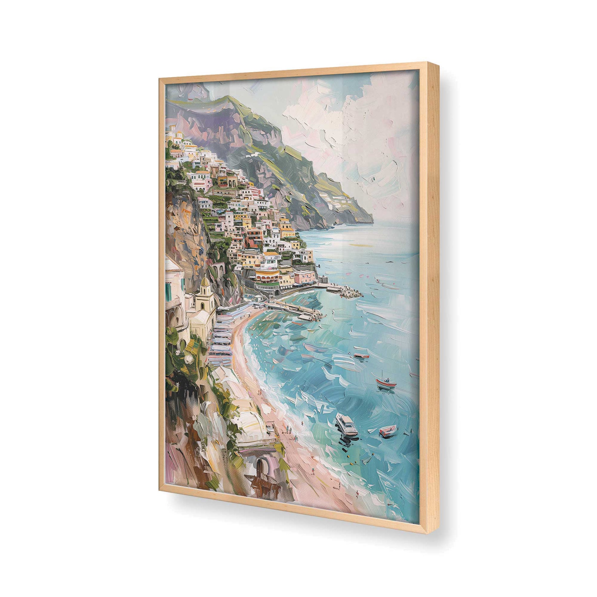 [Color:Raw Maple], Picture of art in a Raw Maple frame at an angle