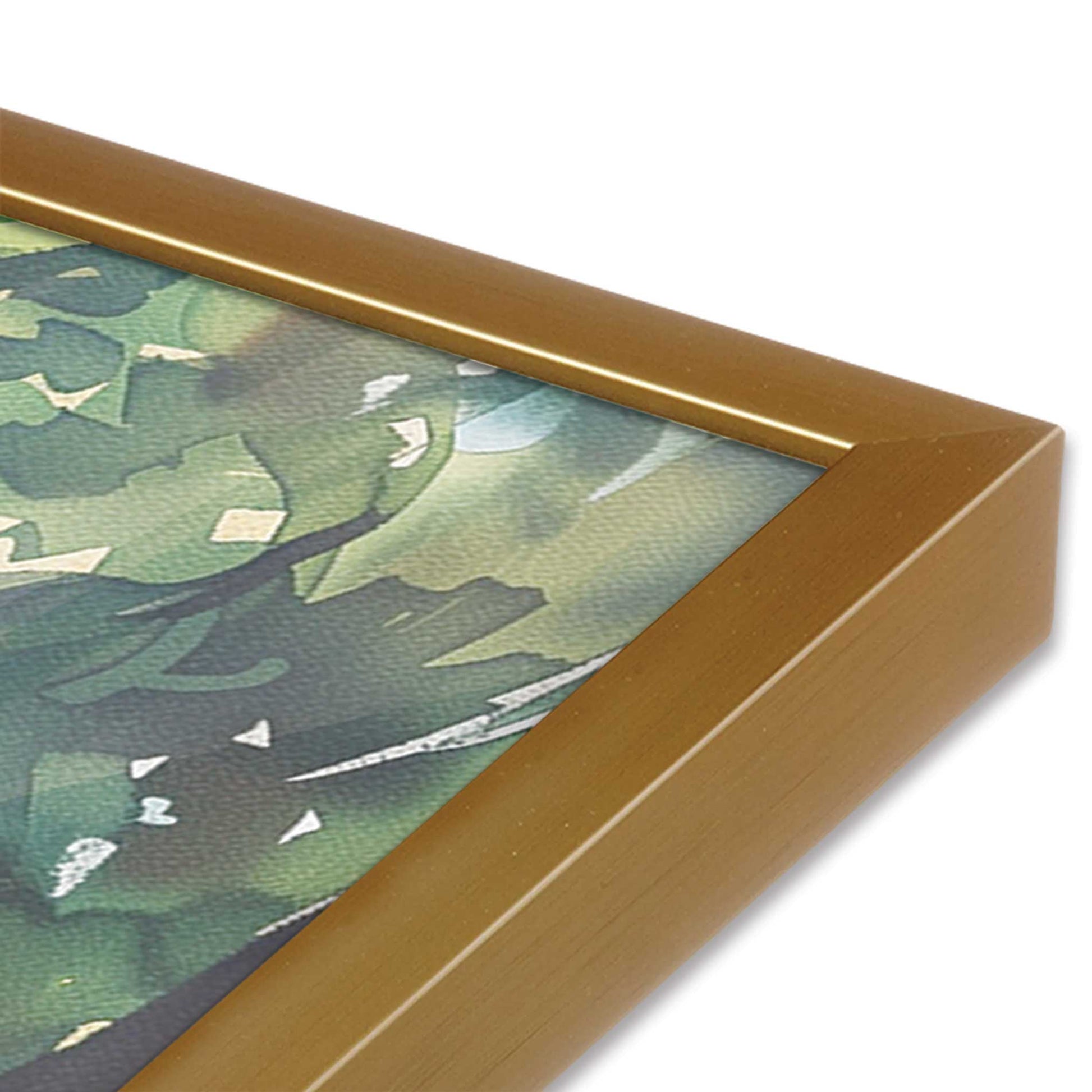 [Color:Polished Gold], Picture of art in a Polished Gold frame of the corner