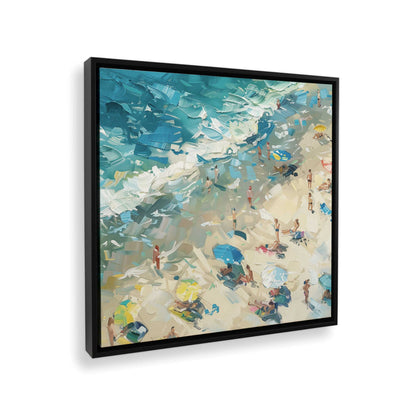 [Color:Satin Black], Picture of art in a Satin Black frame at an angle