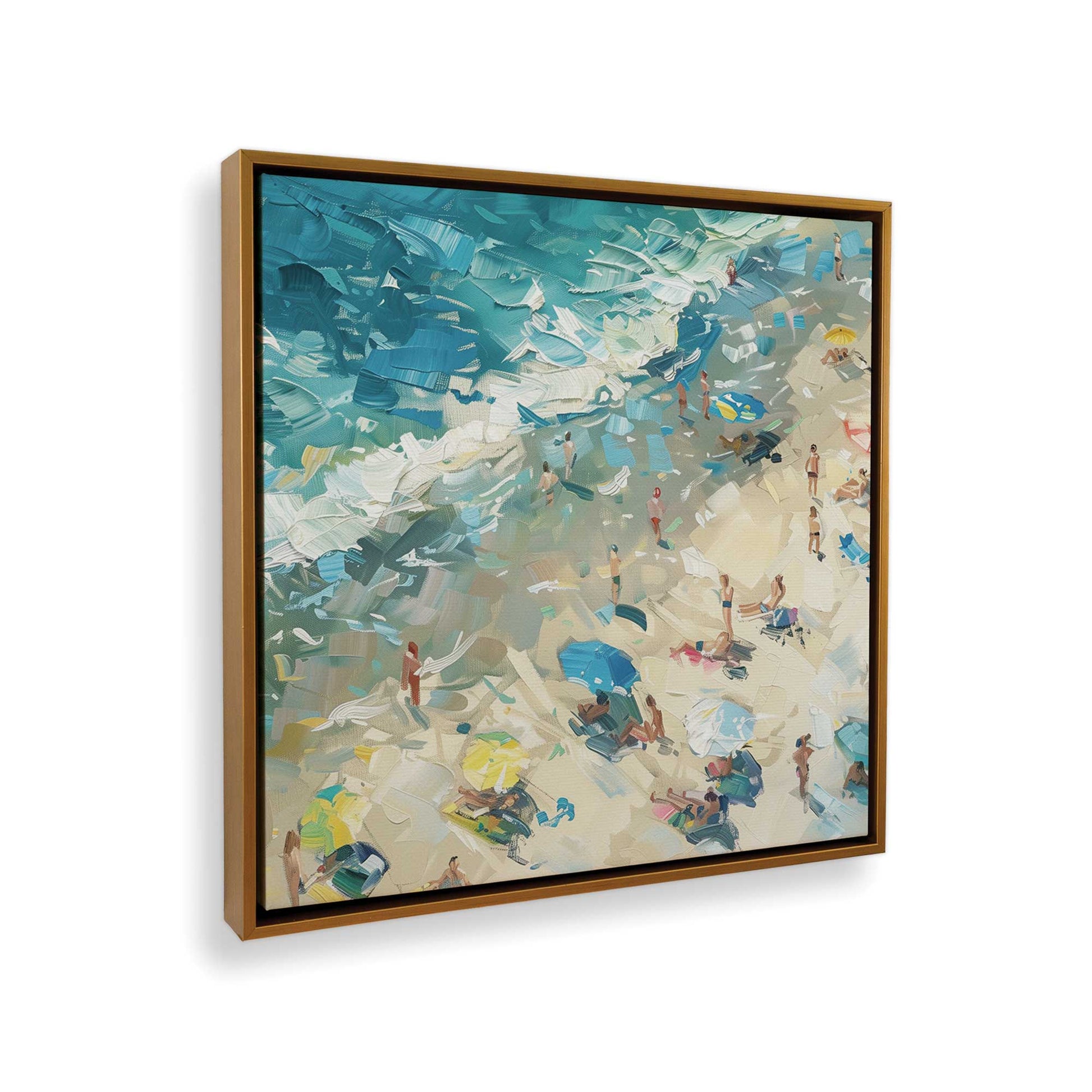 [Color:Polished Gold], Picture of art in a Polished Gold frame at an angle