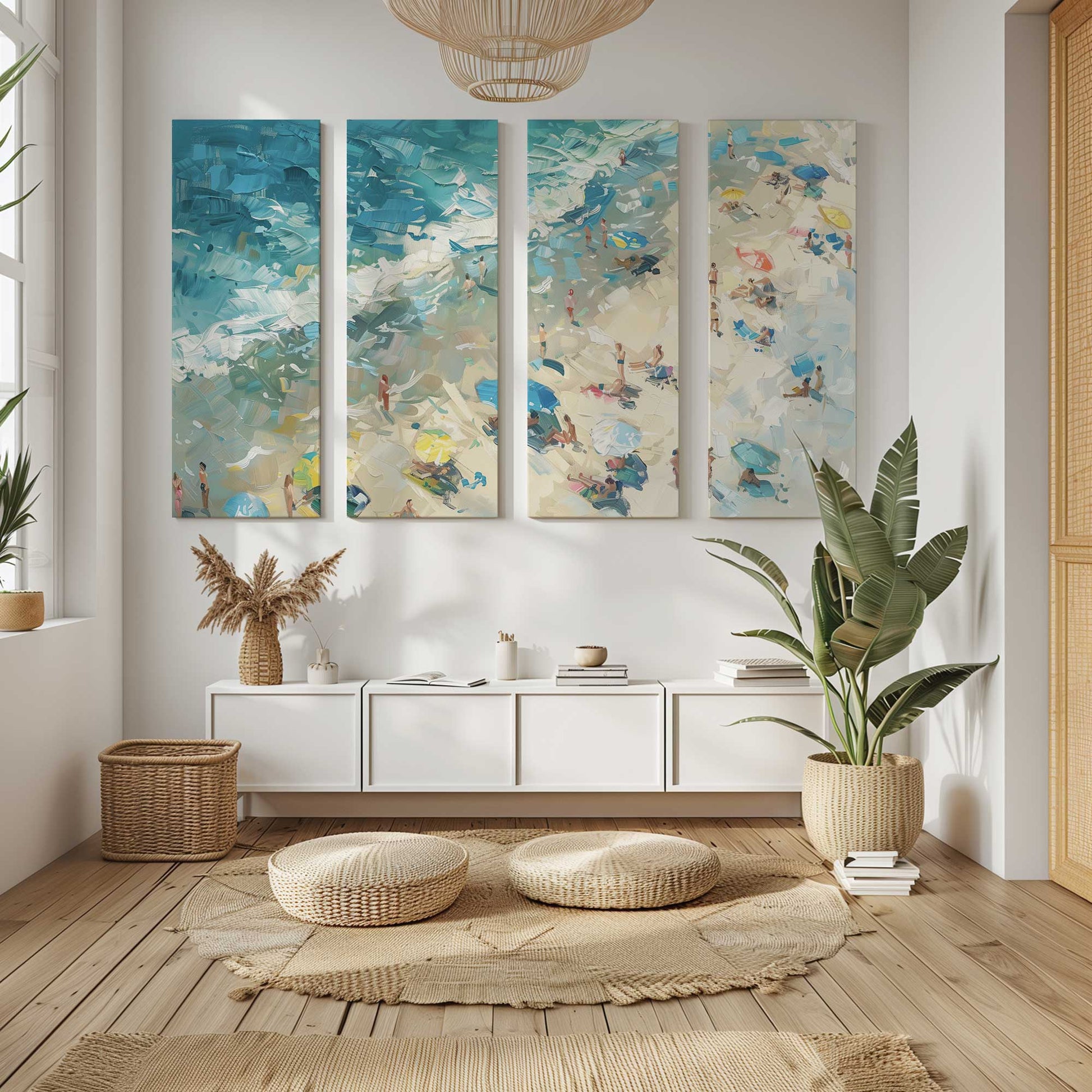 [Color:Stretched Canvas], Picture of art in a room