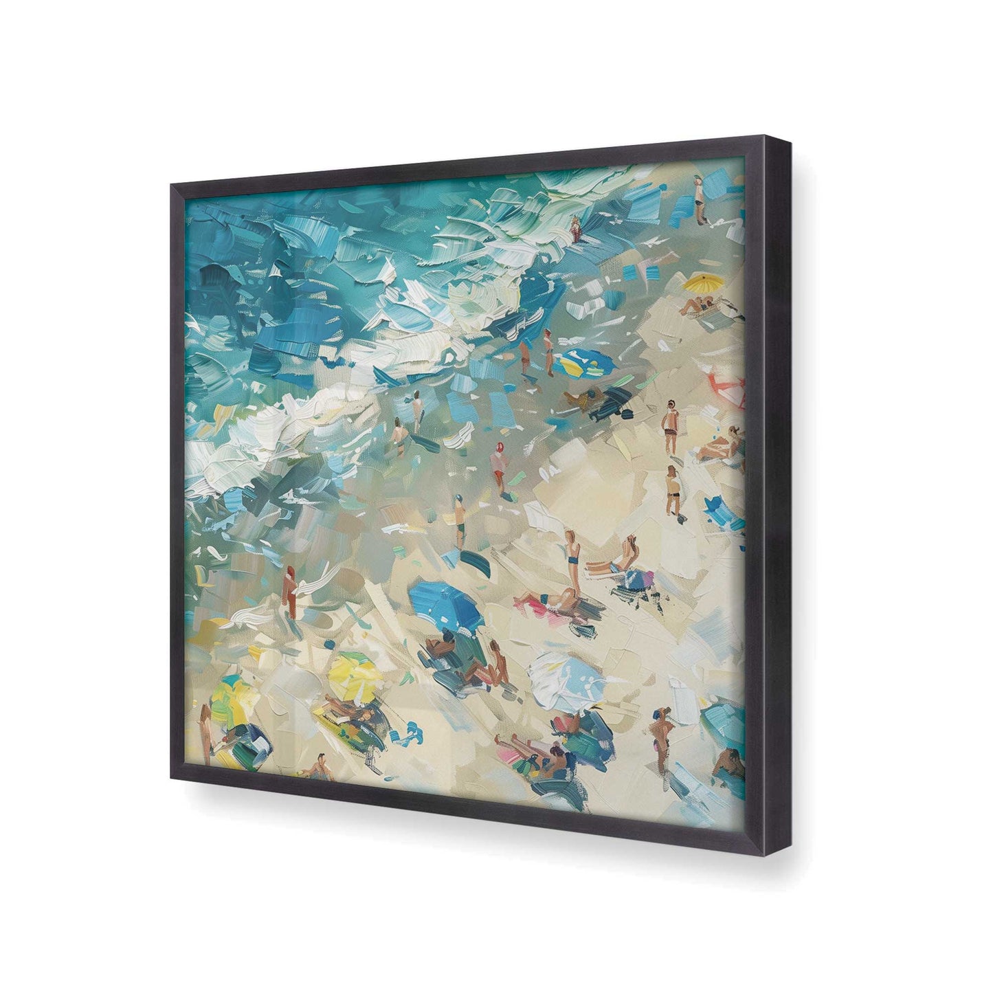 [Color:Weathered Zinc], Picture of art in a Weathered Zinc frame at an angle