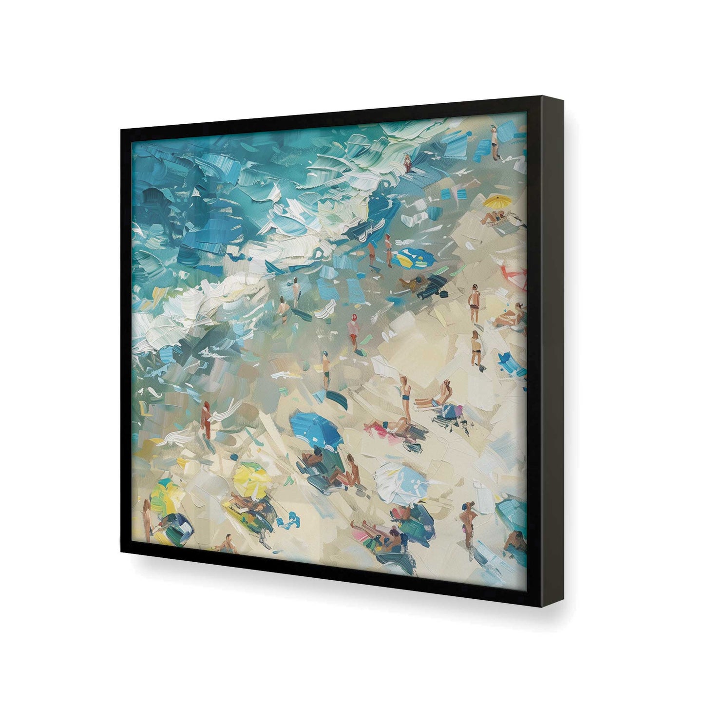 [Color:Satin Black], Picture of art in a Satin Black frame at an angle