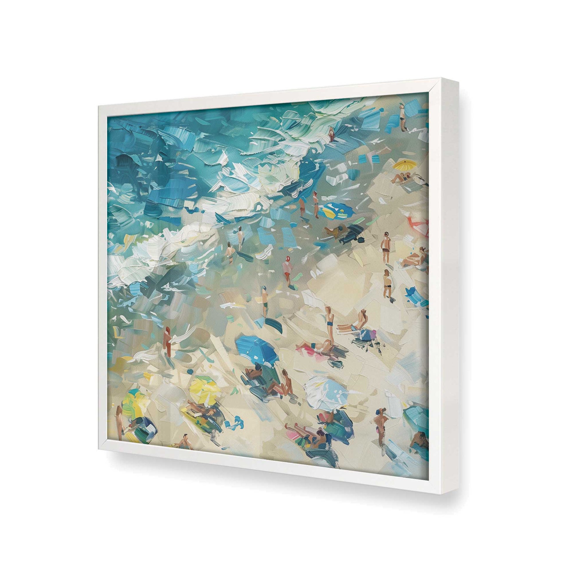 [Color:Opaque White], Picture of art in a Opaque White frame at an angle