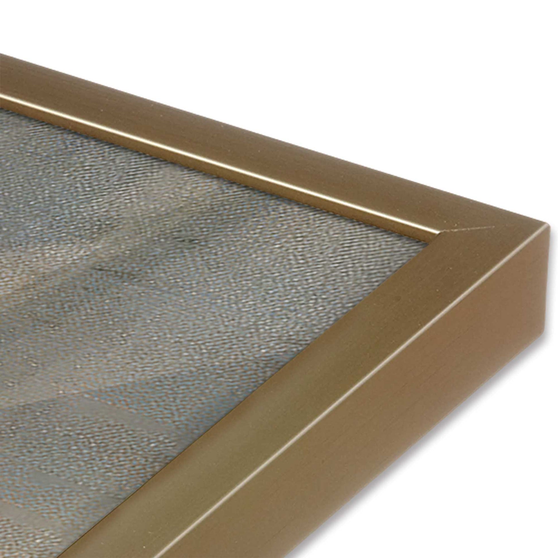 [Color:Brushed Gold],[shape:rectangle] Picture of art in a Brushed Gold frame of the corner