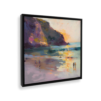 [Color:Satin Black], Picture of art in a Satin Black frame at an angle